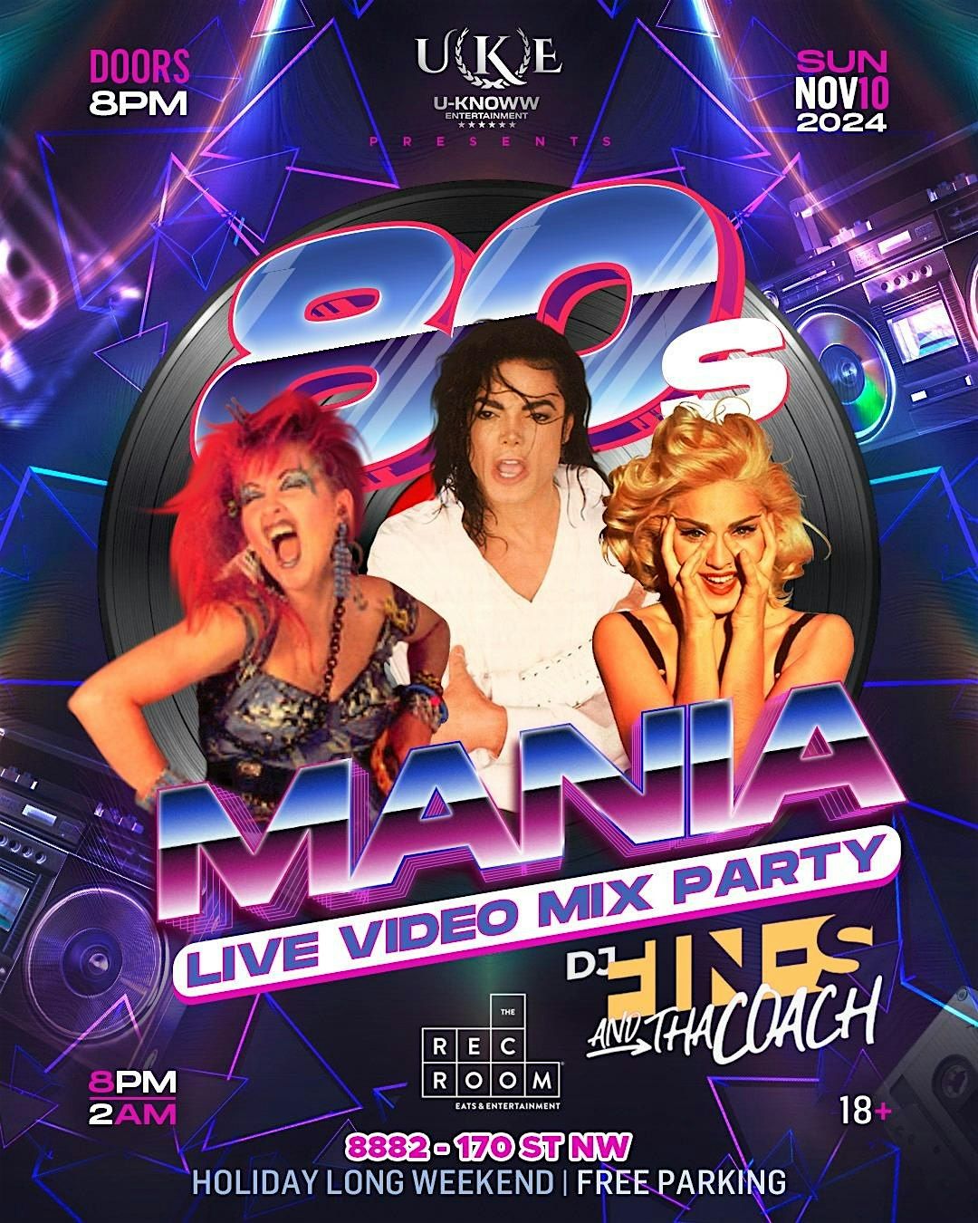 80'S MANIA LIVE VIDEO MIX PARTY