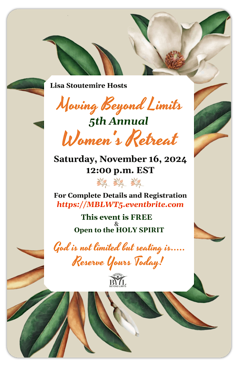 Moving Beyond Limits 5th Annual Women's Retreat