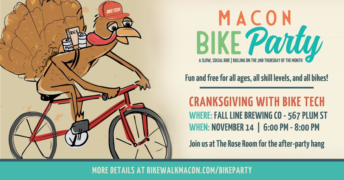 Macon Bike Party: Cranksgiving with Bike Tech