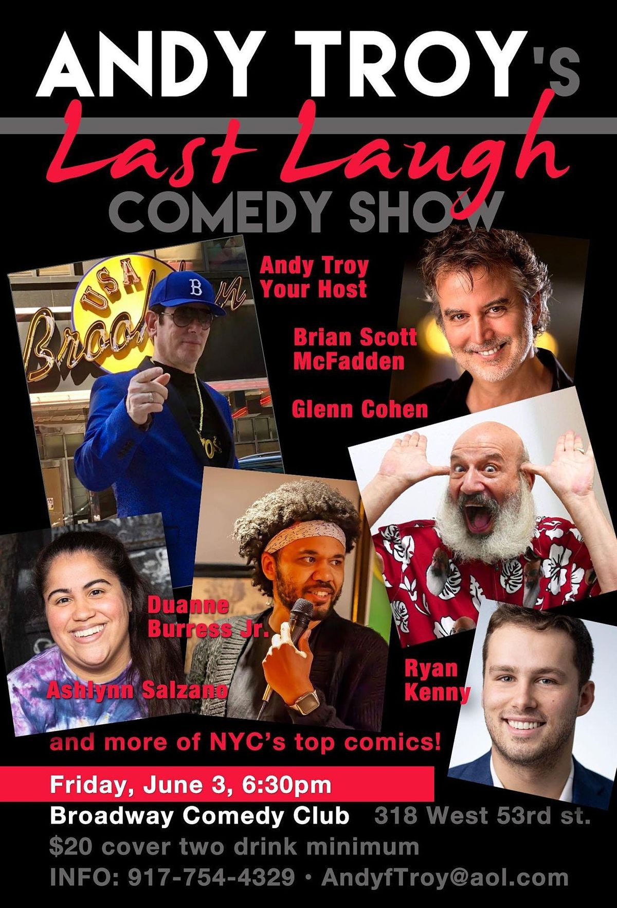 Andy Troy's Last Laugh Comedy Show! Just $20 With Discount Code ANDYTROY