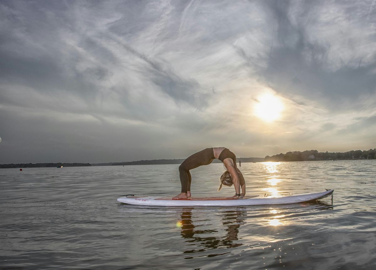 Paddle Board Yoga on Pewaukee Lake