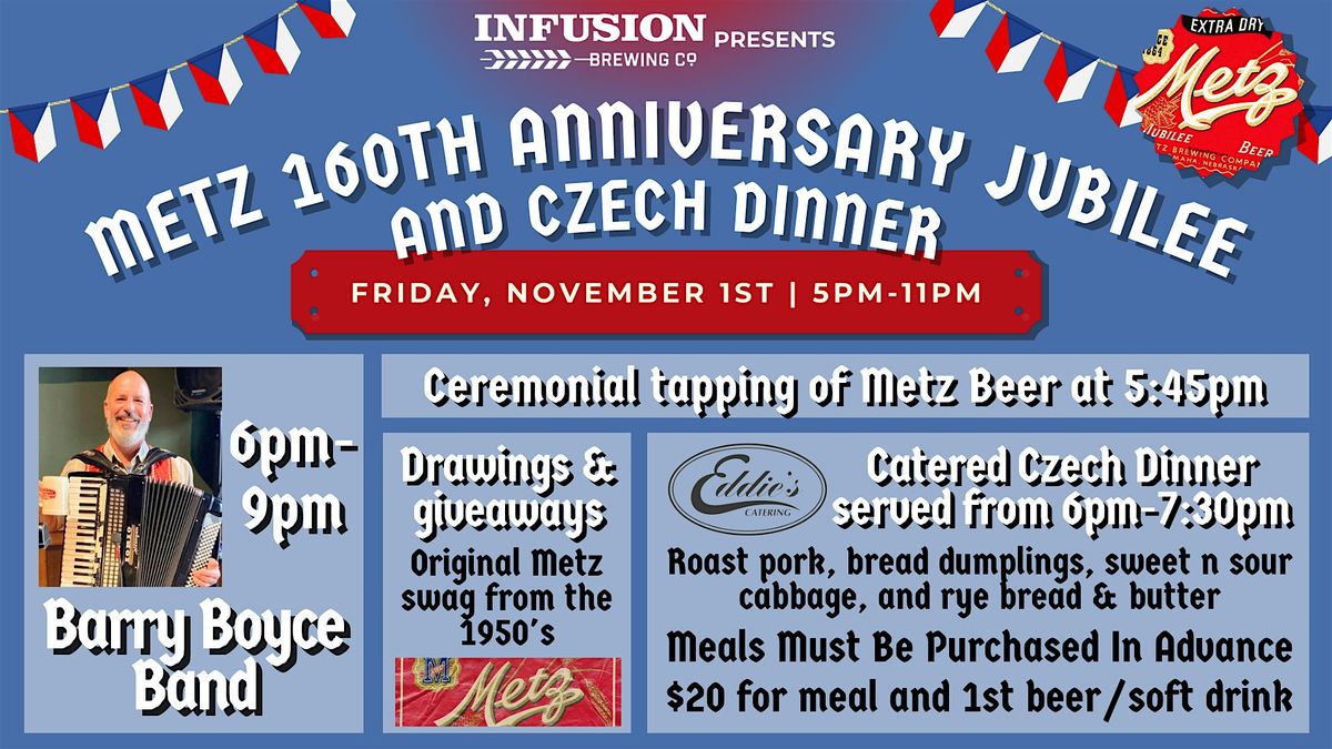 Metz 160th Anniversary Jubilee and Czech Dinner with Barry Boyce Band