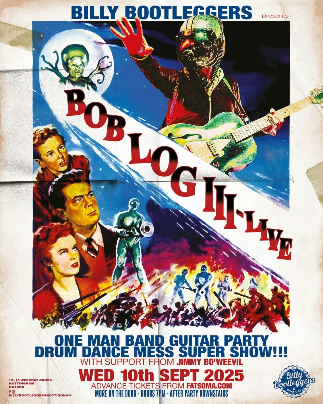 Bob Log III - Live @ Billy's with support from Jimmy Bo' Weevil