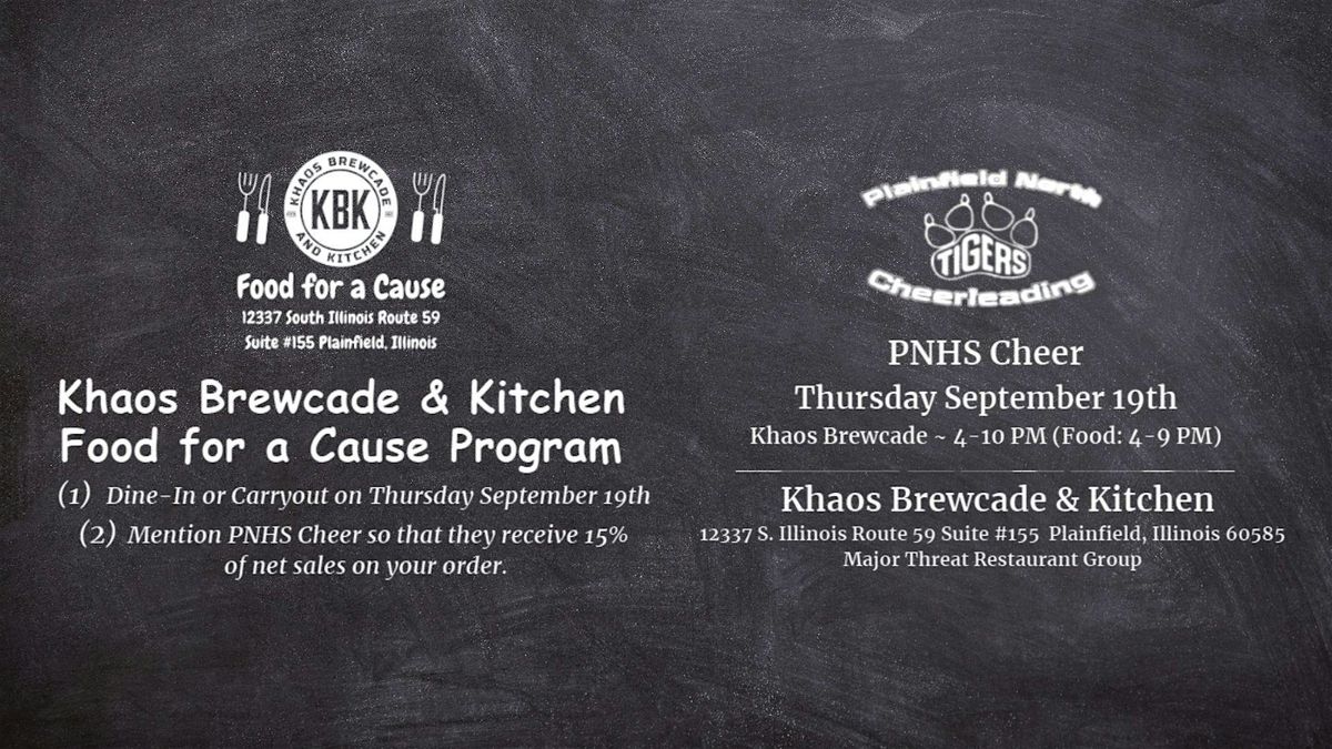 Khaos Brewcade Food for a Cause - PNHS Cheer - Thursday 9\/19\/24