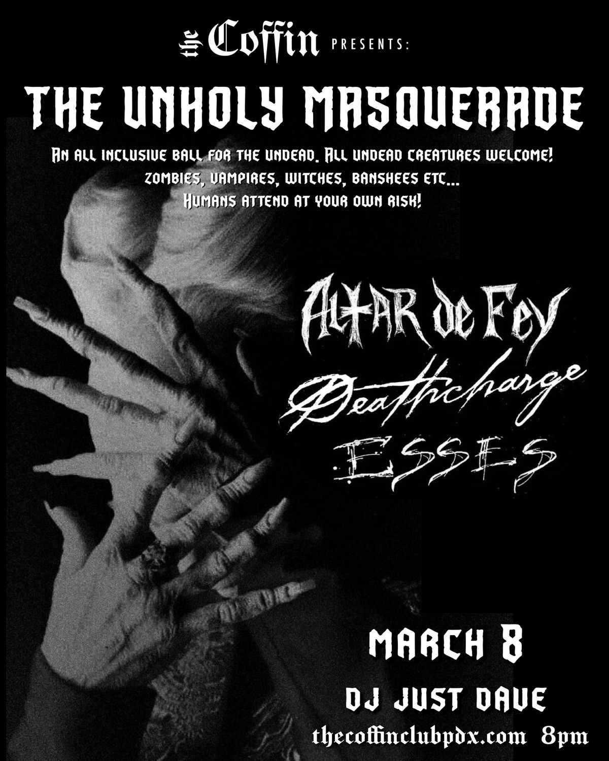 The Unholy Masquerade : ALTAR DE FEY  +  DEATHCHARGE + ESSES