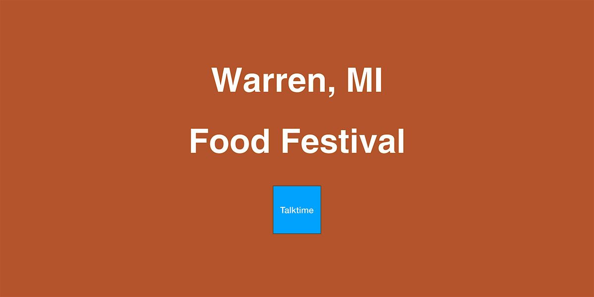 Food Festival - Warren