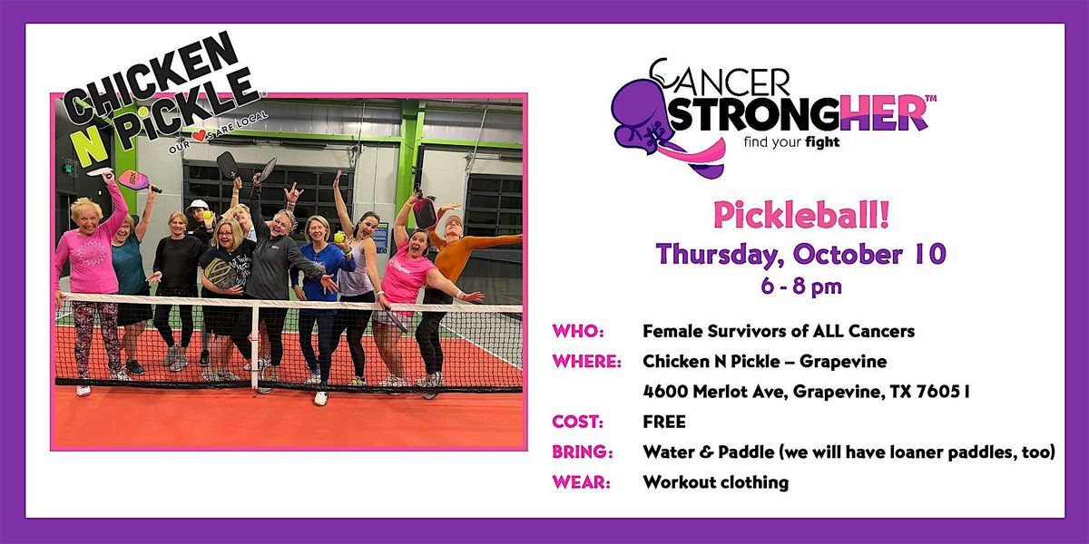 Cancer StrongHER Pickleball - October 10, 2024