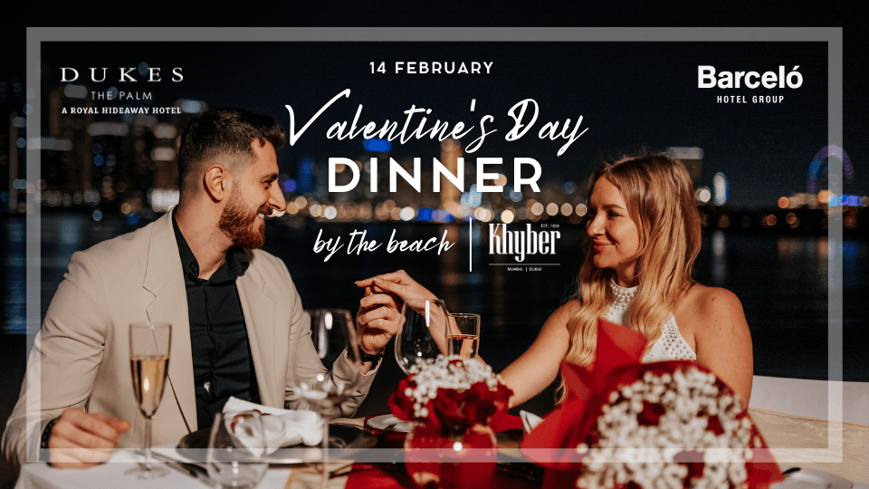 Valentine's Day Dinner at Dukes The Palm, a Royal Hideaway Hotel, Dubai