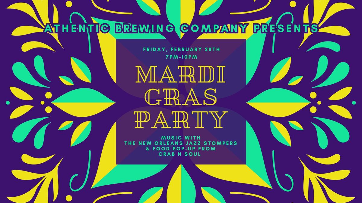 Athentic Brewing Mardi Gras Party Feat the New Orleans Jazz Stompers