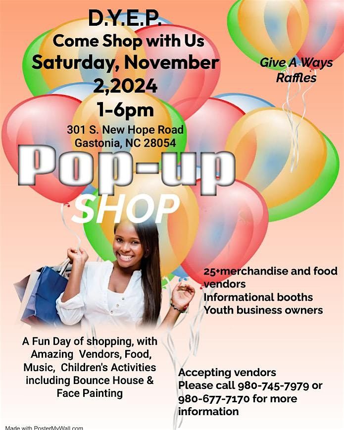 Small business pop up shop