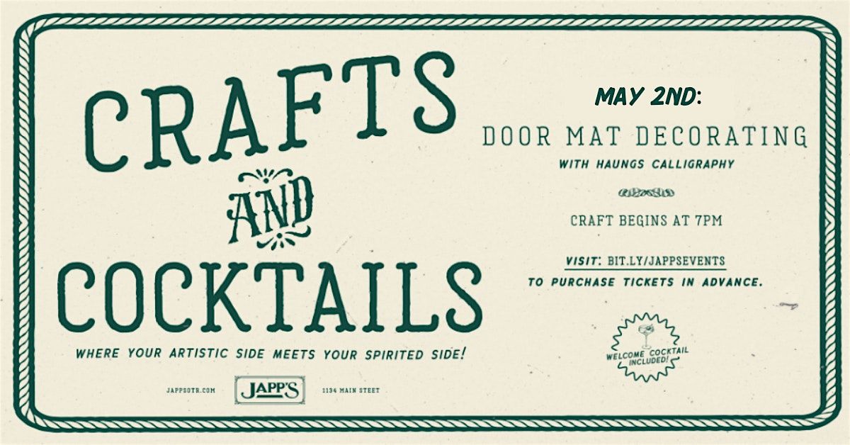 Crafts & Cocktails: Door Mat Decorating