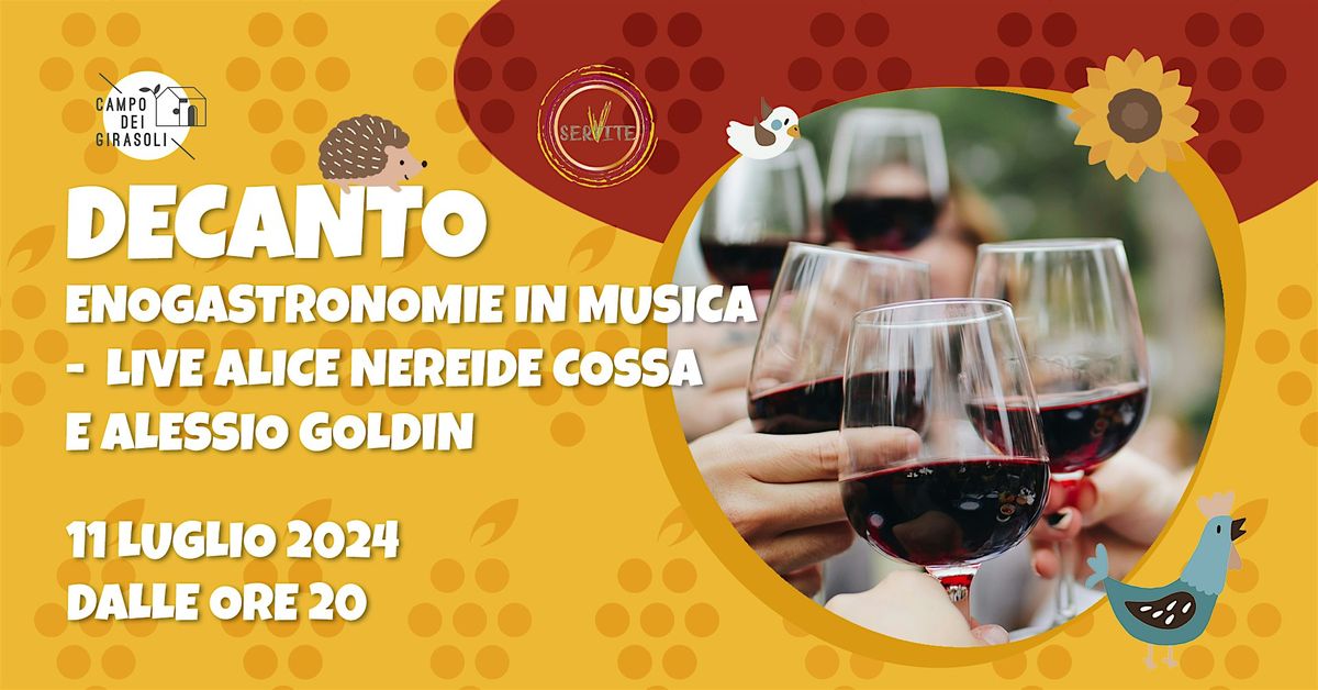 Decanto - enogastronomie in musica - live Alice Nereide Cossa e Alessio Gol