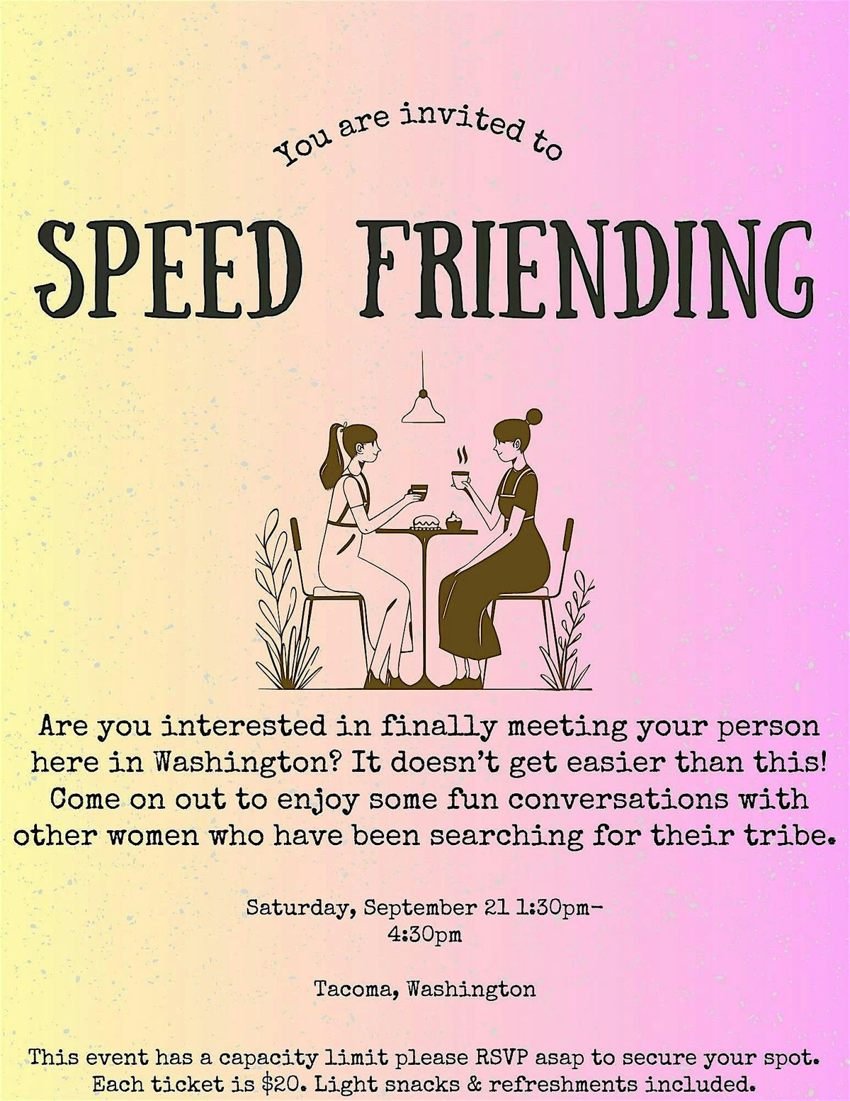 Speed Friending- Women Only Edition