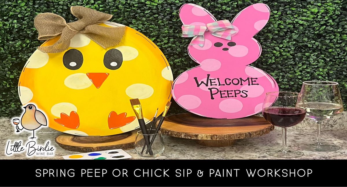 Peep or Chick | Wooden Doorhanger Sip & Paint Workshop