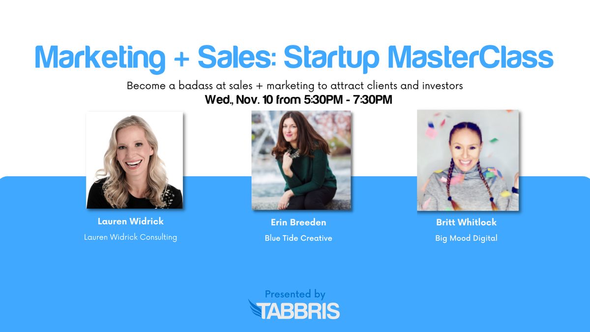 Global Entrepreneurship Week: Marketing + Sales Startup Masterclass