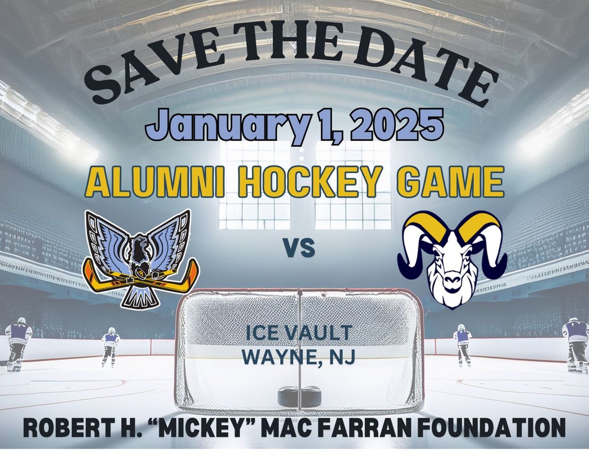 Mahwah - Ramsey Alumni Hockey Game to Benefit the Mac Farran Foundation.  