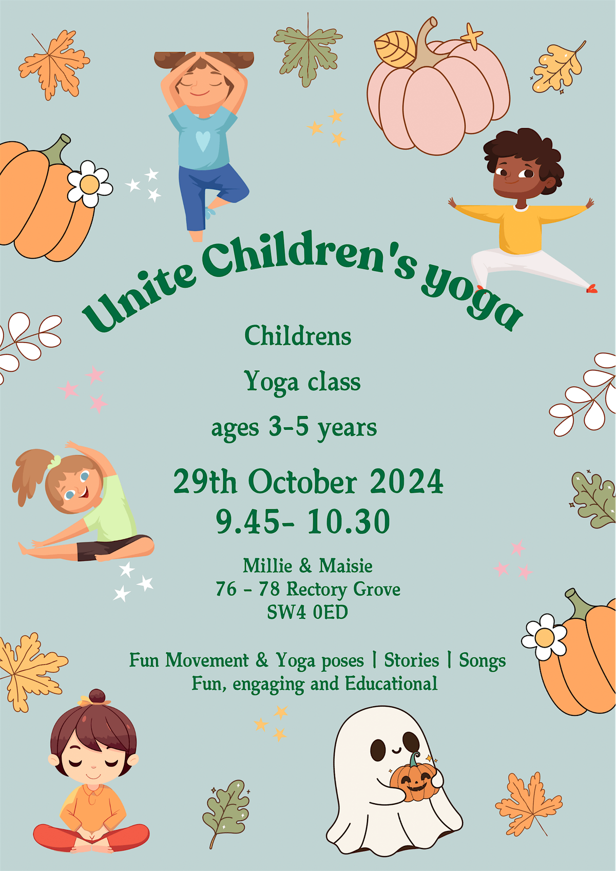 Unite Children\u2019s Yoga comes to Millie and Maisie\u2019s