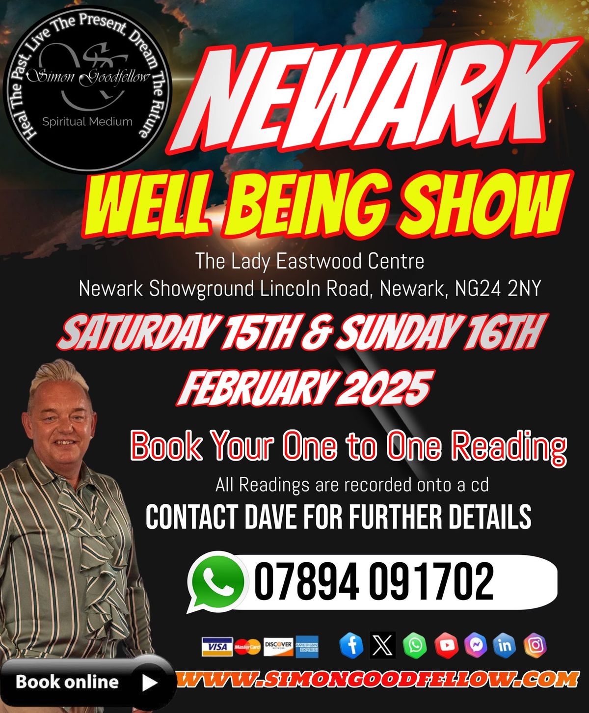 Book Your 1-2-1 Reading back at Newark Well Being Show February 2025 