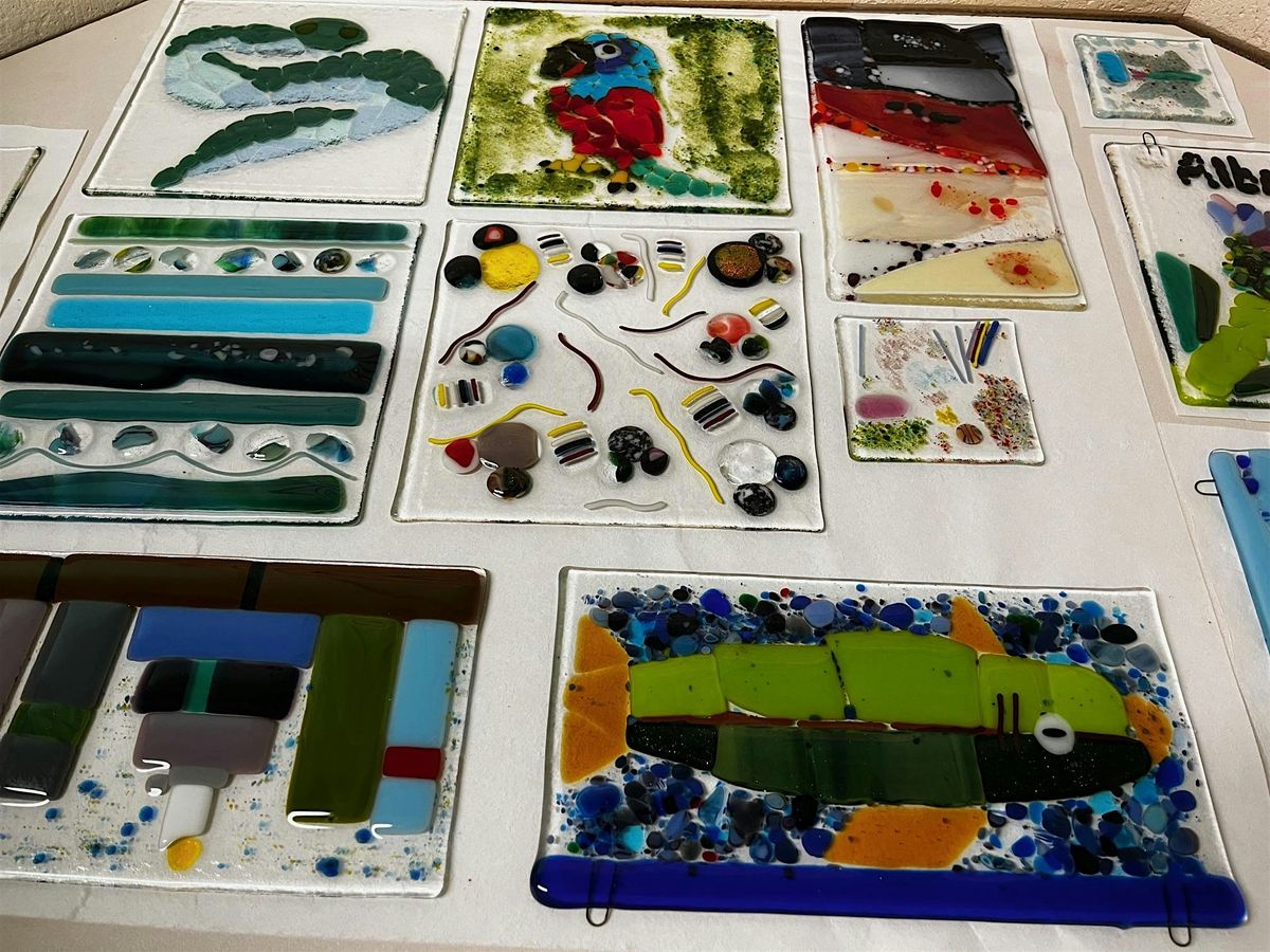Create a Scene with family and friends! here at Indy Fused Glass!