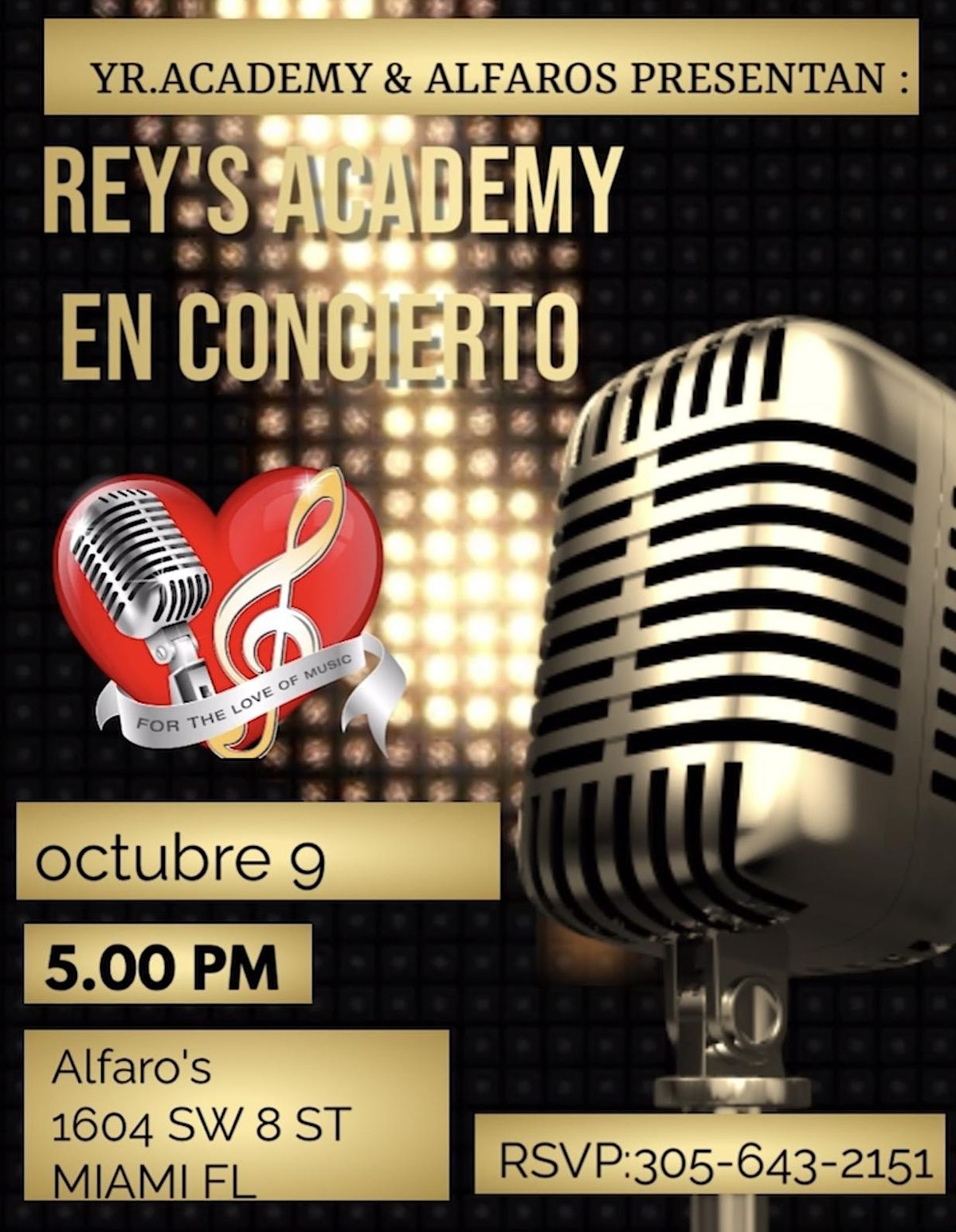 Rey's academy en concierto