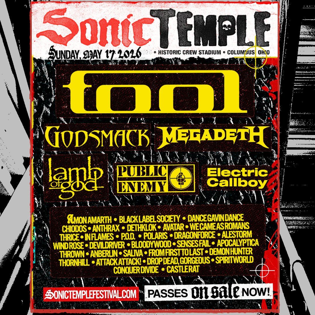 Sonic Temple Art & Music Festival: Tool  Godsmack  & Megadeth - Sunday