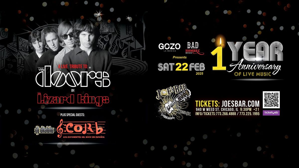 Lizard King  - A Tribute to The Doors + Special Guest Los Corb, Dj Diablo, Dj Dynamico