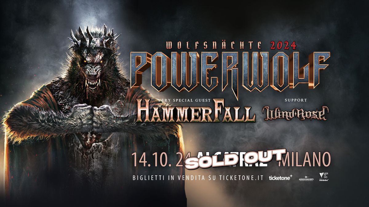 Powerwolf Wolfsn\u00e4chte Tour 2024 | Milan - SOLD OUT