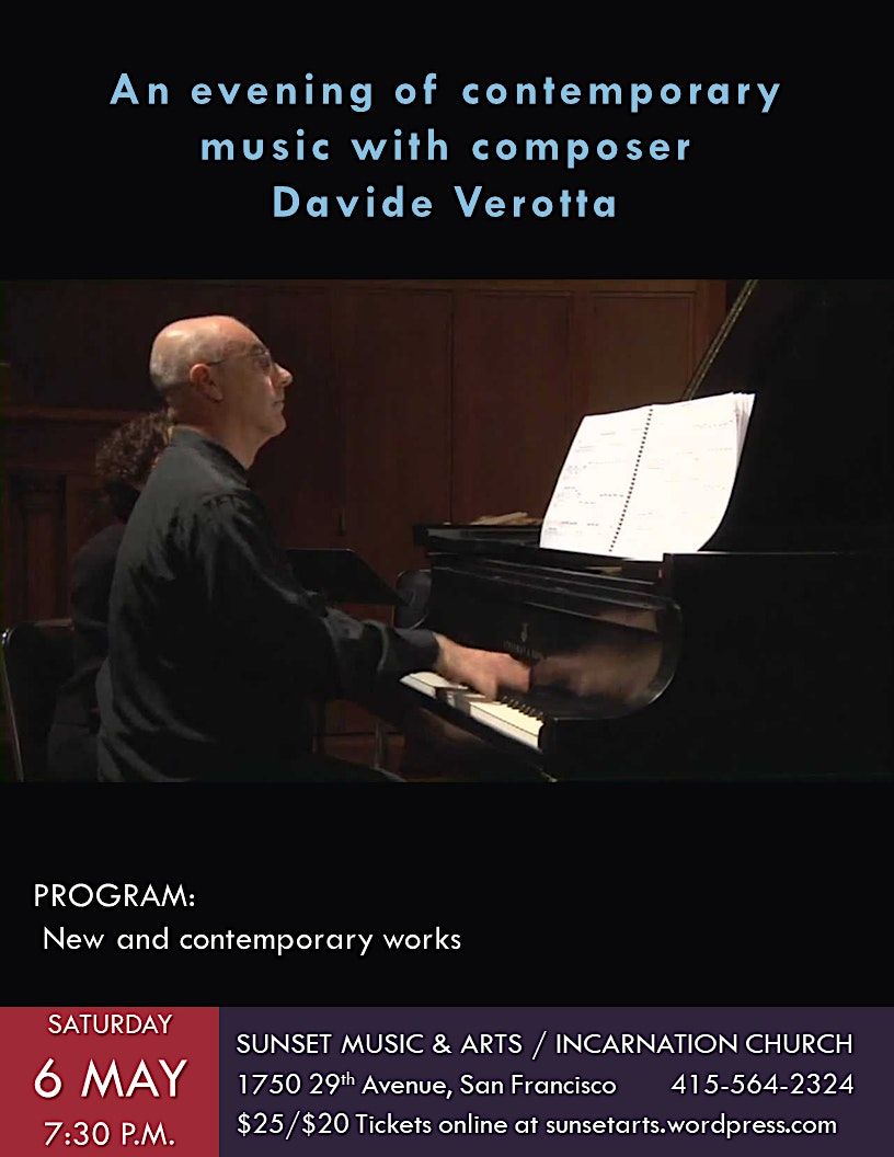 An evening of contemporary music with composer Davide Verotta