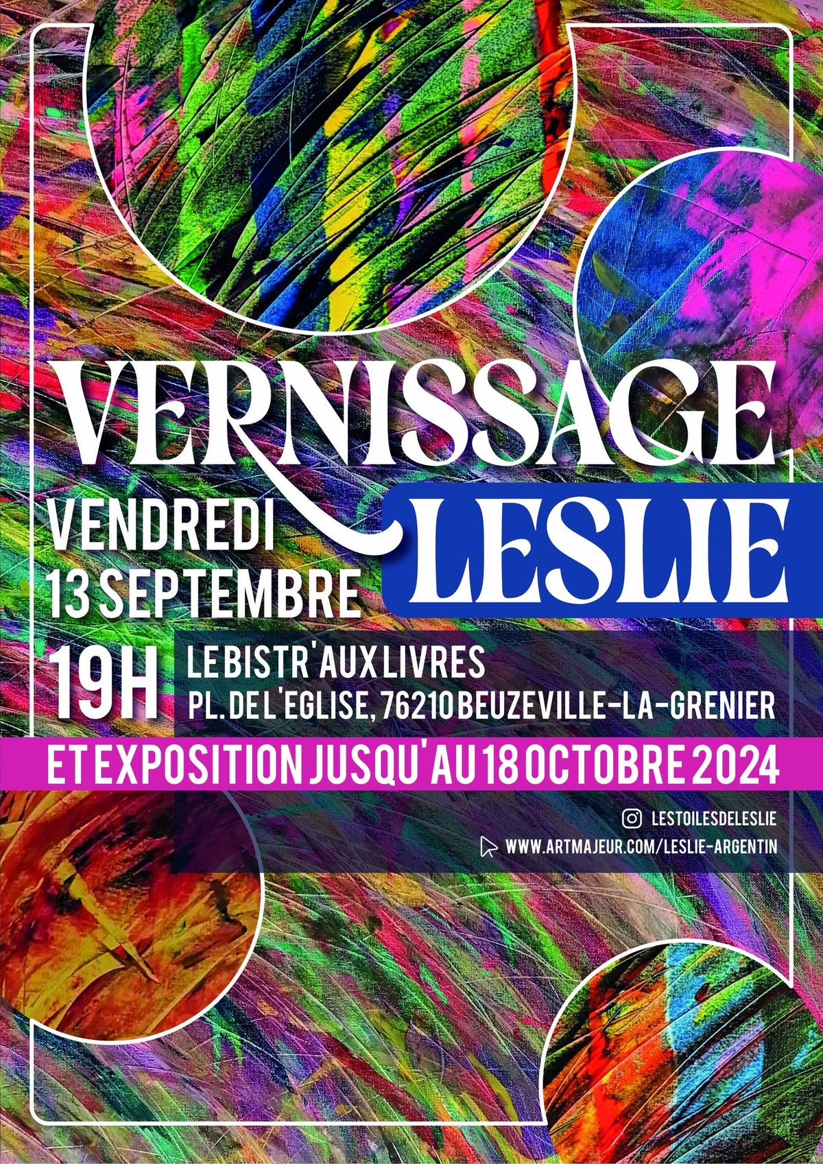 Vernissage de l'exposition de Leslie