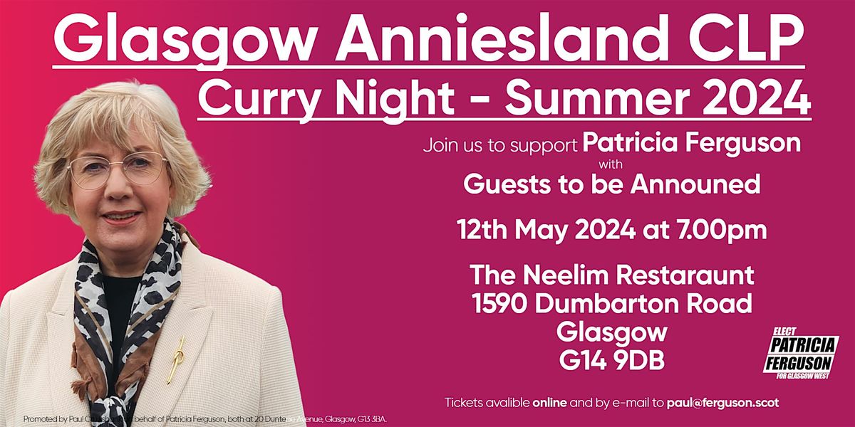 Glasgow Anniesland CLP - Campaign Curry Night 2024