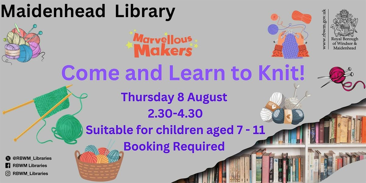 Marvellous Makers Knitting Workshop for Children