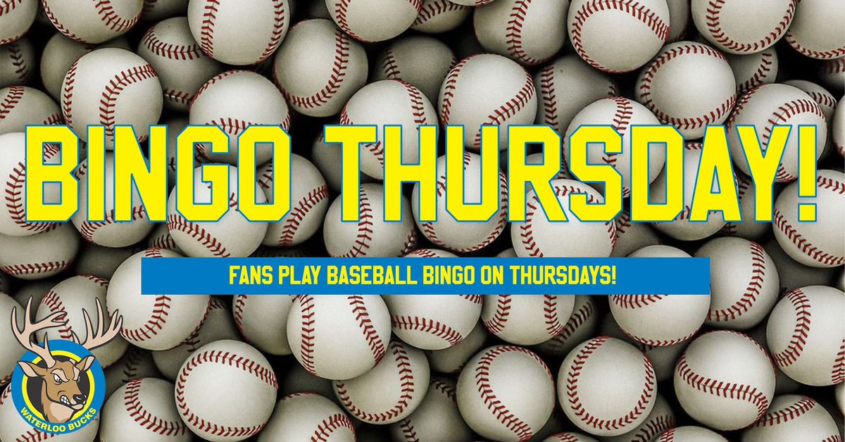 Baseball Bingo Thursday