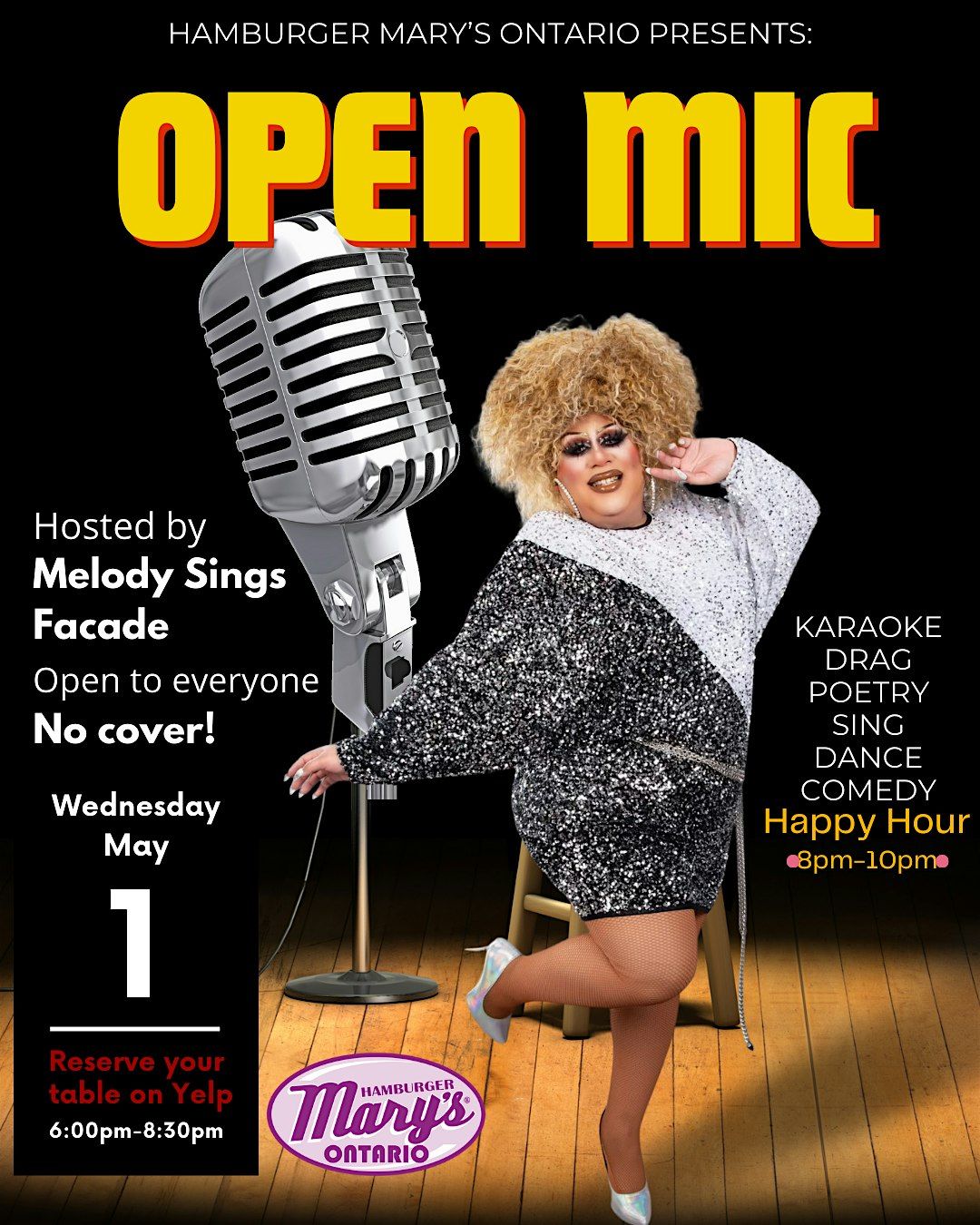 Open Mic ! Hosted by Melody Sings Facade