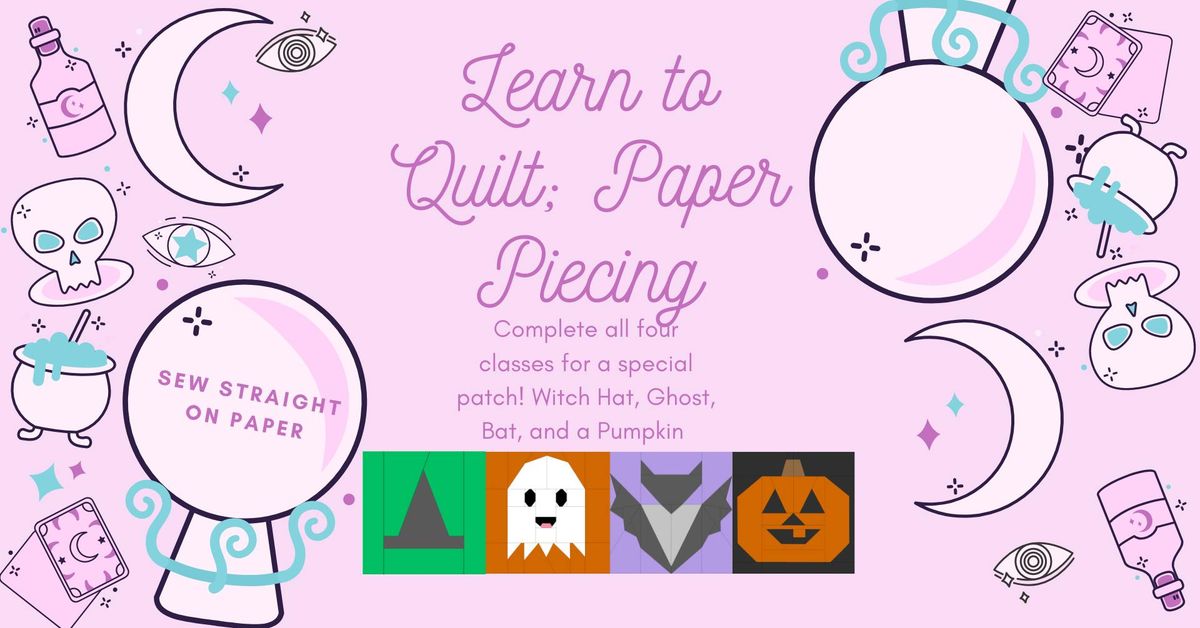 Learn to Quilt: Paper Piecing Batty Bat