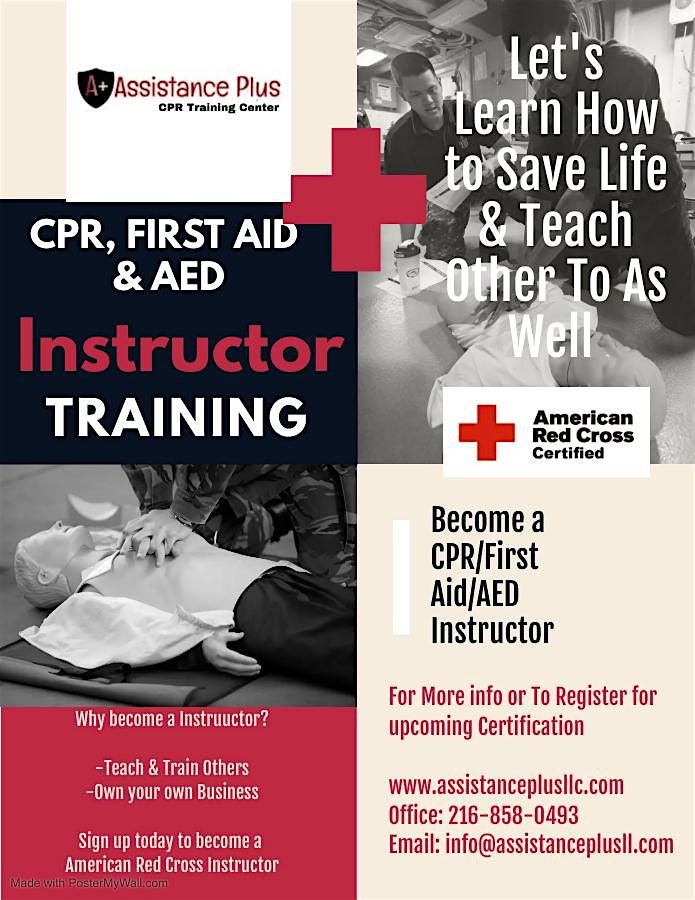 Become A Instructor for FIRST AID, CPR, AED or BLS (Basic Life Support)
