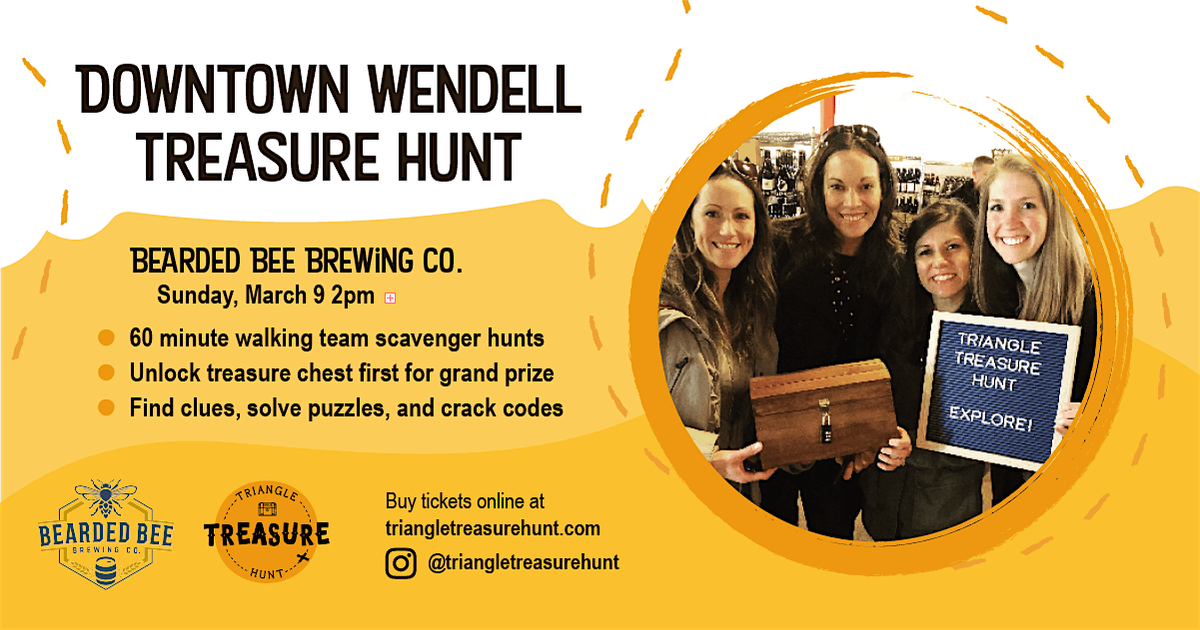 Downtown Wendell Team Treasure Hunt - Hosted at Bearded Bee Brewing Co.