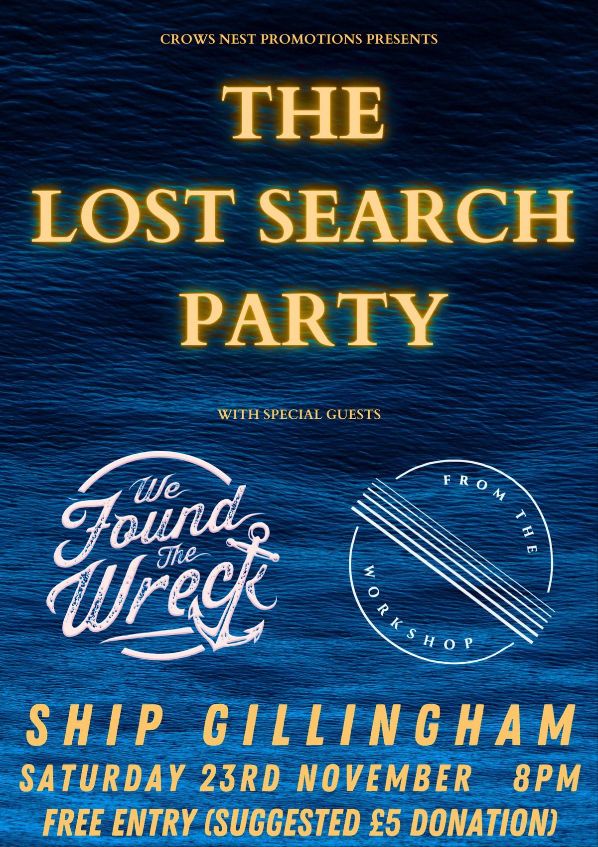 THE LOST SEARCH PARTY \/ WE FOUND THE WRECK \/ FROM THE WORKSHOP - Ship Gillingham