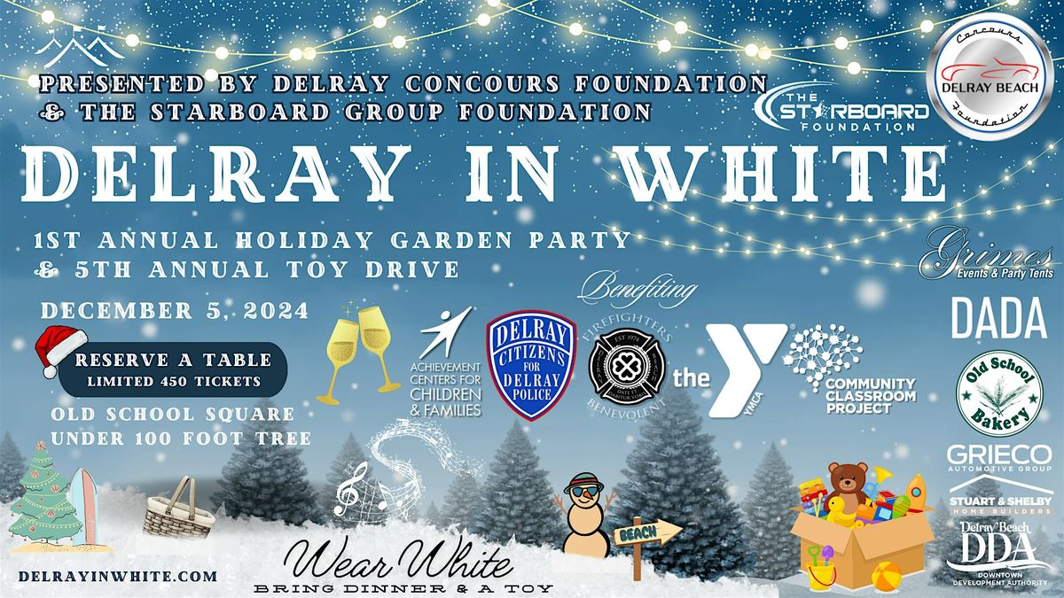 Delray In White Winter Dinner & Toy Drive