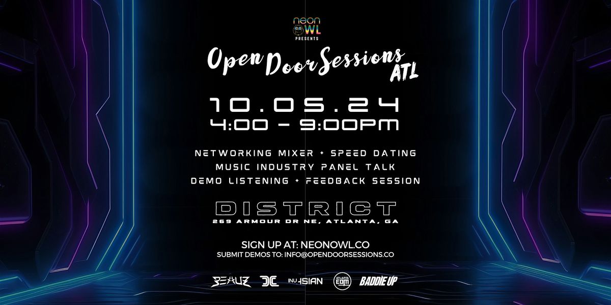 Neon Owl Presents: Open Door Sessions ATL w\/ BEAUZ, InvAsian, Atlanta EDM