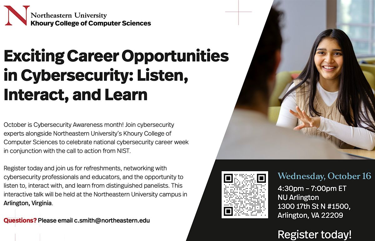 Exciting Career Opportunities in Cybersecurity: Listen, Interact & Learn