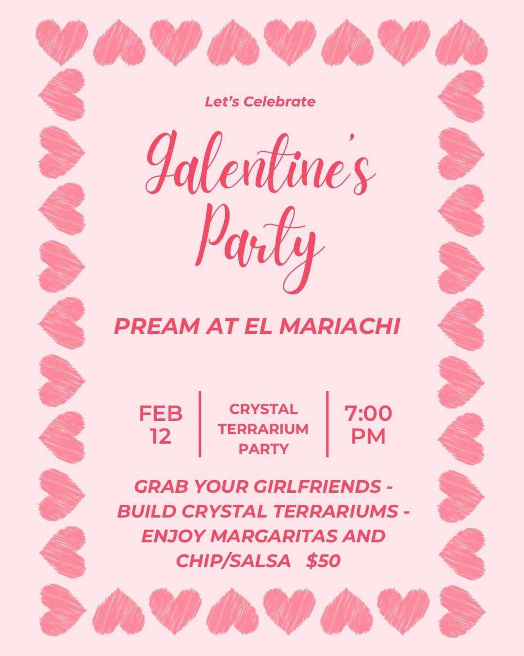 Galentine\u2019s Crystal Terrarium Party 