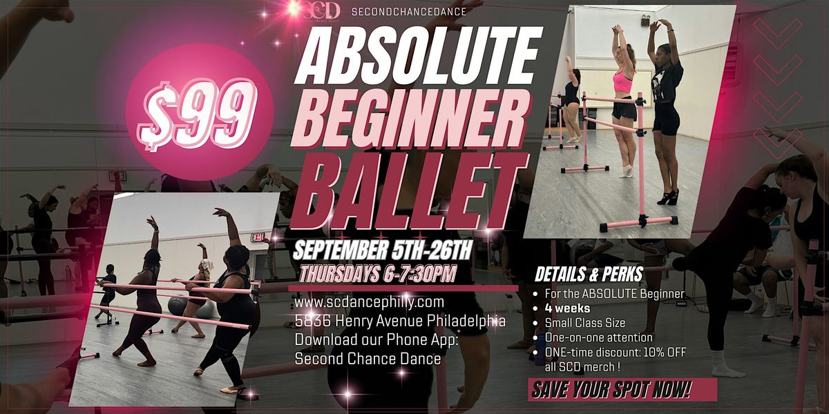 Absolute Beginner Adult Ballet Class- Second Chance Dance