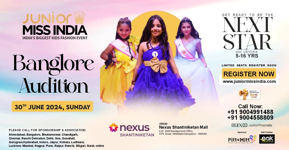 Junior Miss India Season 3 Bangalore Audition