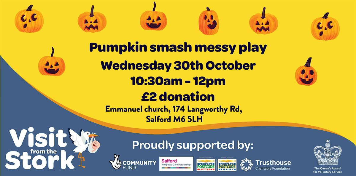 Half Term Pumpkin Smash Messy Play