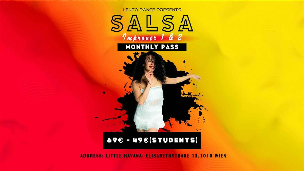 Monthly Salsa Improver 1 & 2 Pass - July