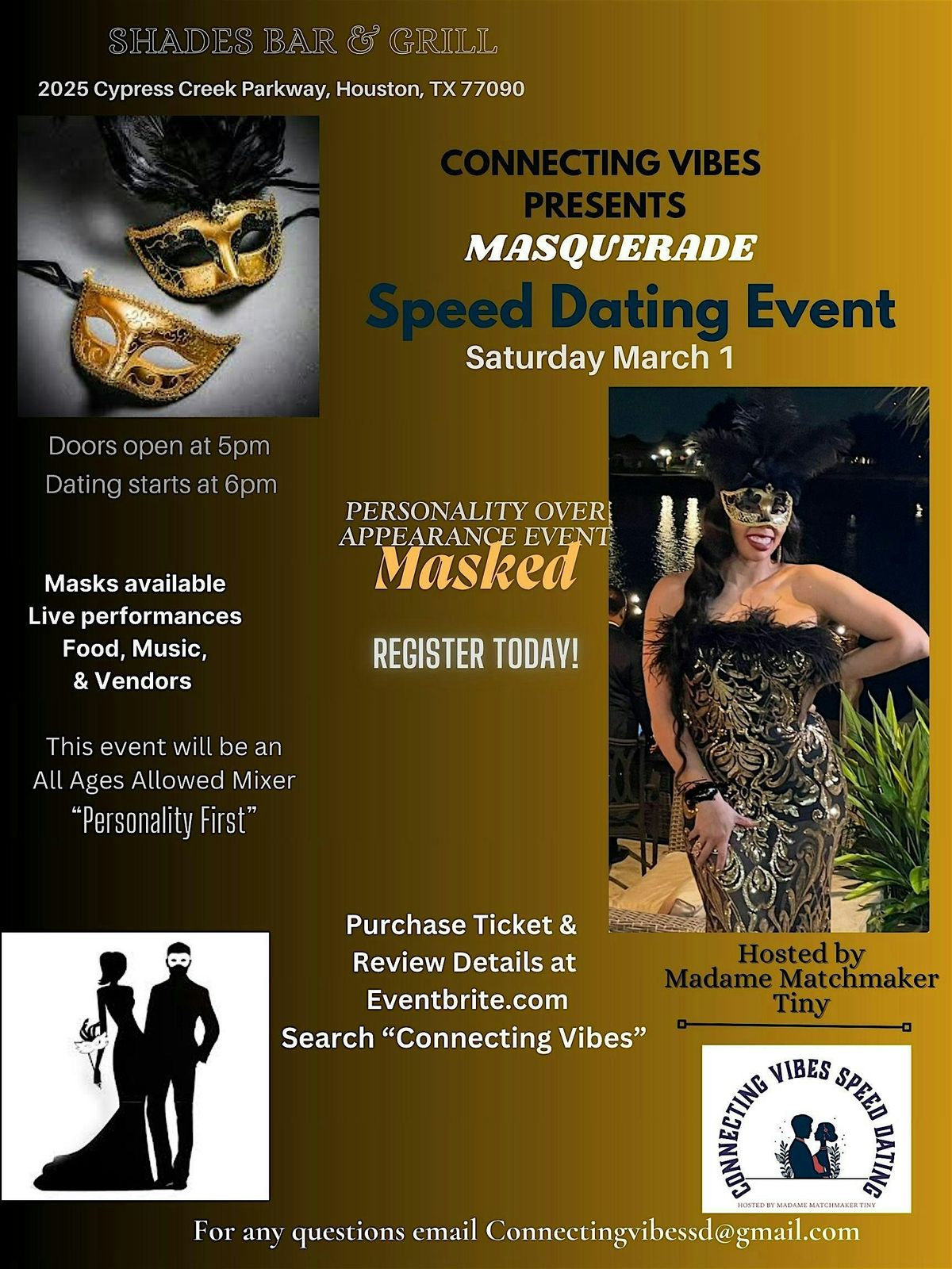 Connecting Vibes Masquerade Speed Dating Event