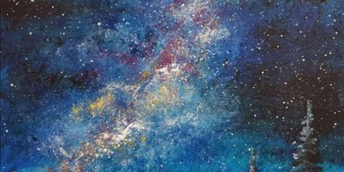 Magical Blue Milky Way - Paint and Sip by Classpop!\u2122