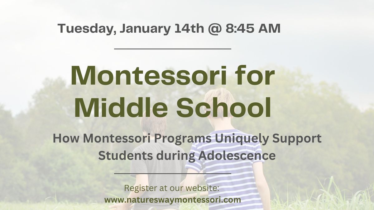 Montessori for Middle School