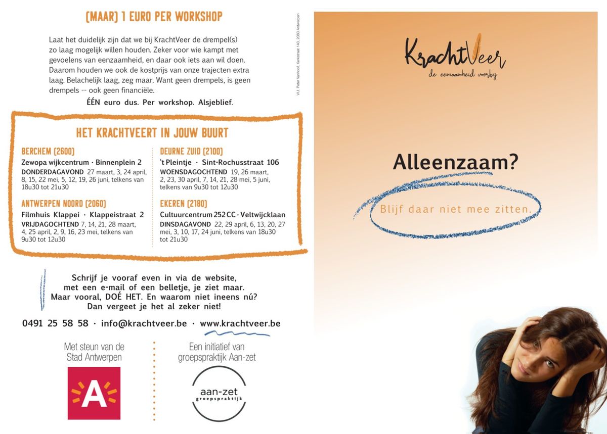 KrachtVeer workshops tegen eenzaamheid