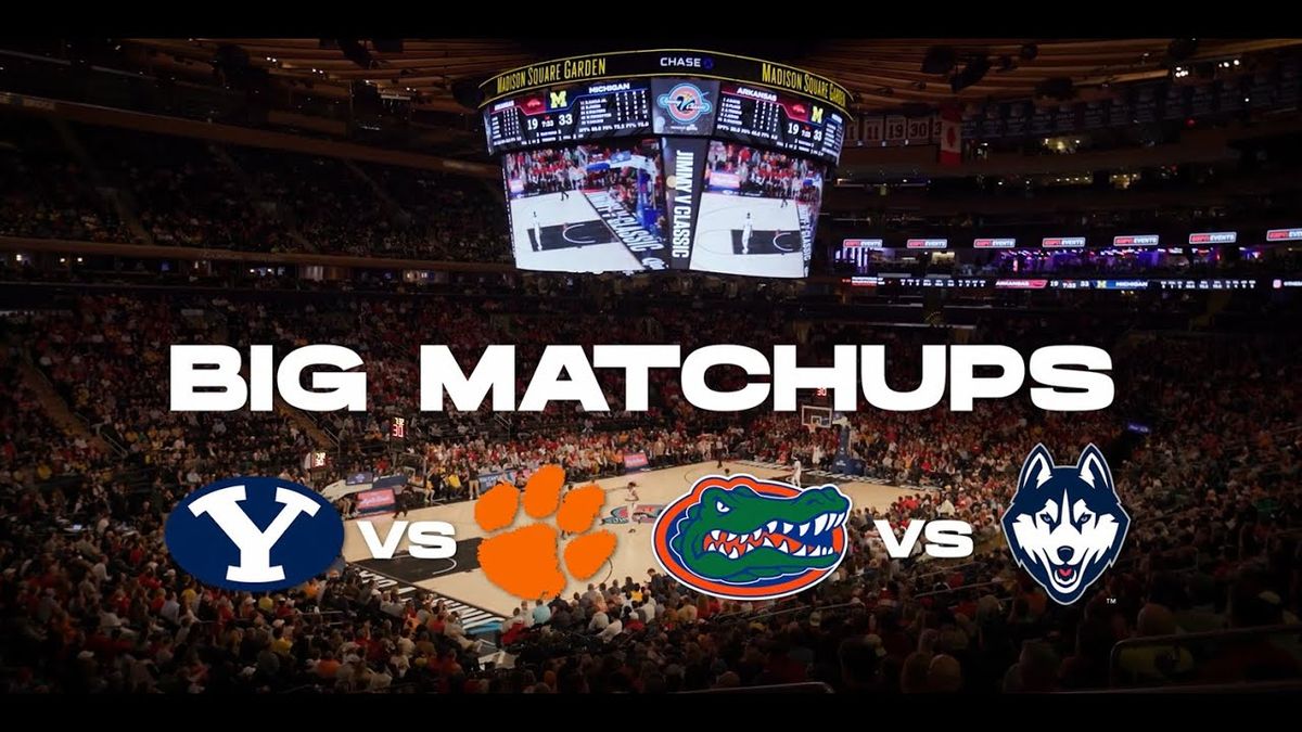 Jimmy V Classic: BYU vs Clemson, UConn vs Florida